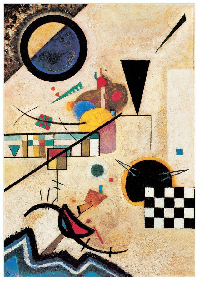 artopweb Kandinsky - Solidi In Contrasto 1924 Decorative MDF Panel (70x100cm)
