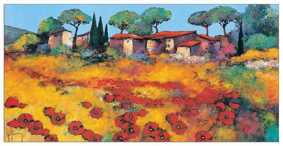 artopweb Keiflin - Rouge Et Or Decorative MDF Panel (100x50cm)