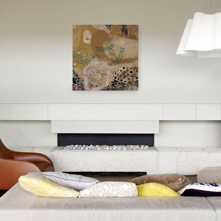 Artopweb Klimt - The Sea Serpent Detail Decorative MDF Panel (100x100cm)