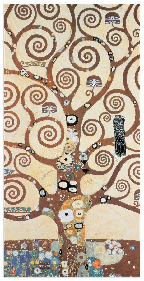 artopweb Klimt - The Tree Of Life Decorative MDF Panel (50x100cm)