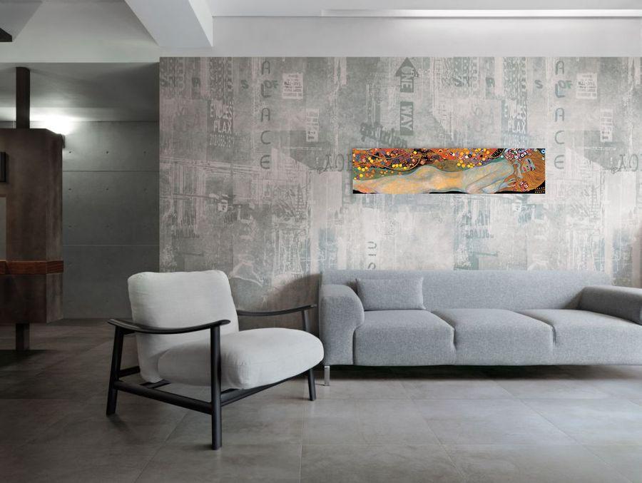 Artopweb Klimt - Wasserschlangen Detail 2 Decorative MDF Panel (140x34cm)