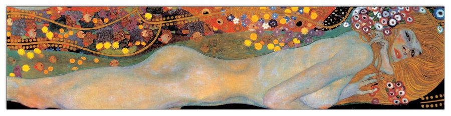 artopweb Klimt - Wasserschlangen Detail 2 Decorative MDF Panel (140x34cm)