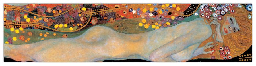 artopweb Klimt - Wasserschlangen Detail 2 Decorative MDF Panel (100x24cm)