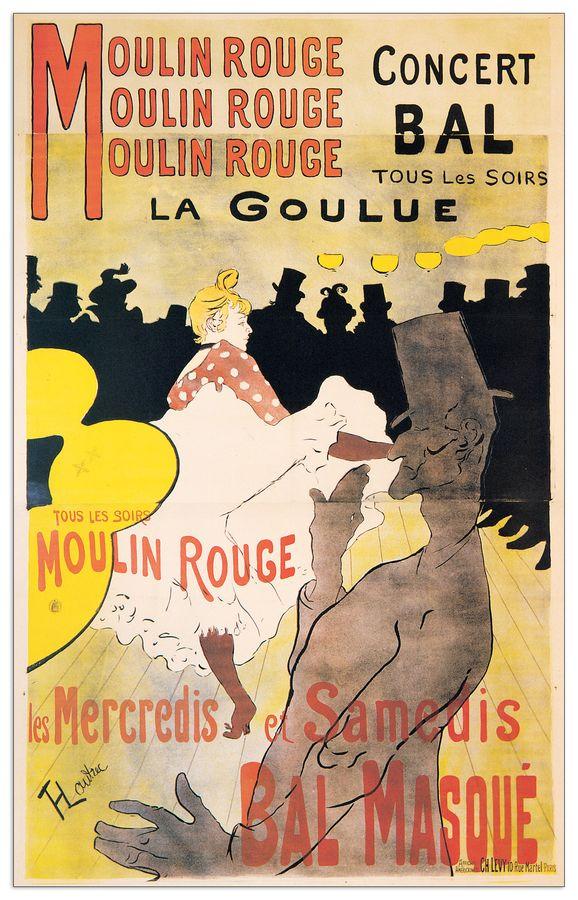 artopweb Lautrec - Moulin Rouge La Goulue Decorative MDF Panel (18x29cm)