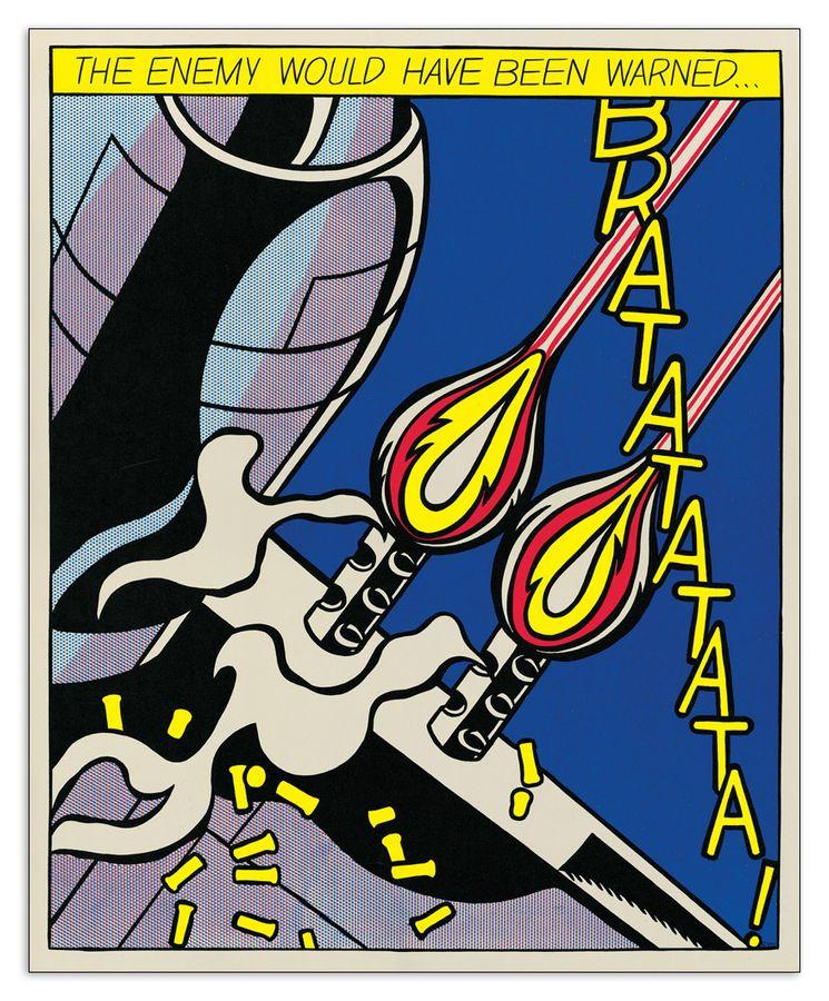 artopweb Lichtenstein - As I Opened Fire Panel 2 Decorative MDF Panel (50x60cm)