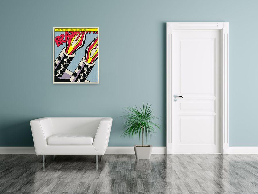 Artopweb Lichtenstein - As I Opened Fire Panel 3 Decorative MDF Panel (50x60cm)