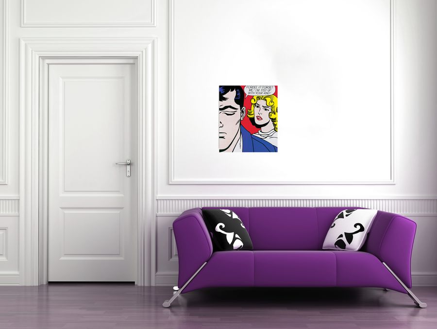 Artopweb Lichtenstein - Forget It Forget Me 1962 Decorative MDF Panel (61x76cm)