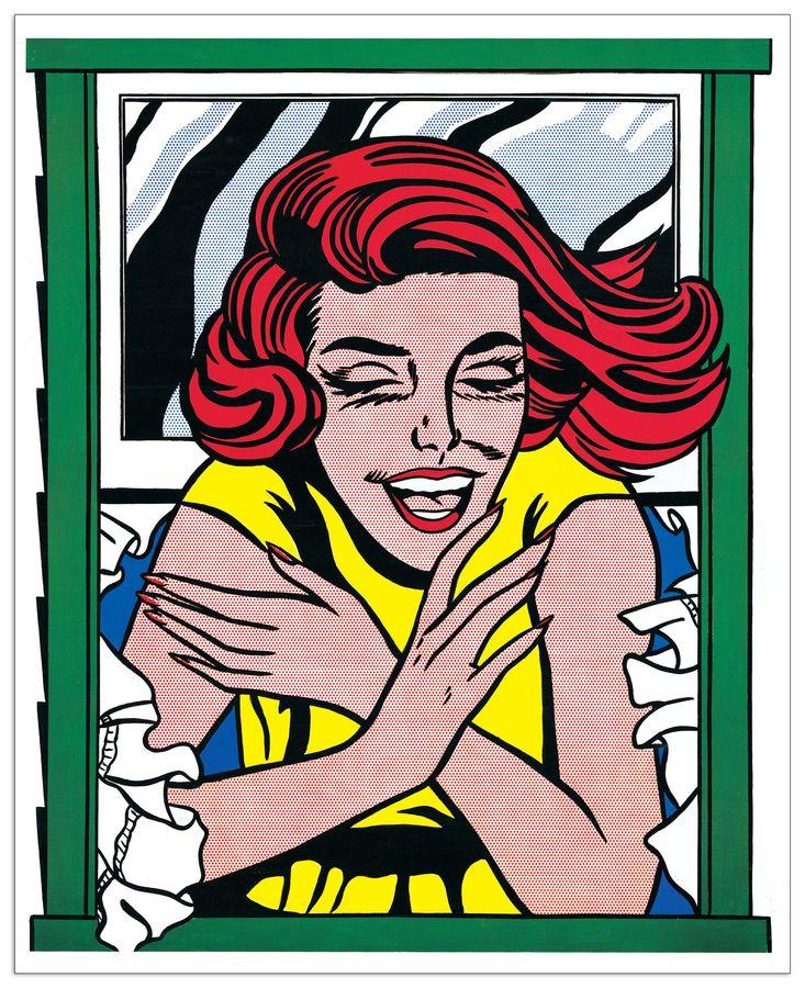 artopweb Lichtenstein - Girl At Window Decorative MDF Panel (67x83cm)