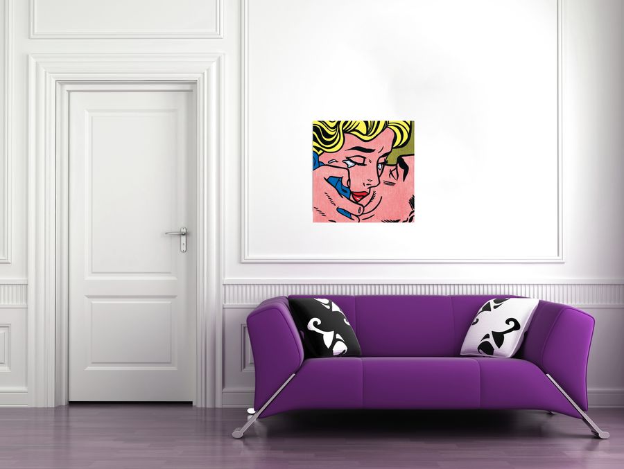 Artopweb Lichtenstein - Kiss Decorative MDF Panel (80x80cm)