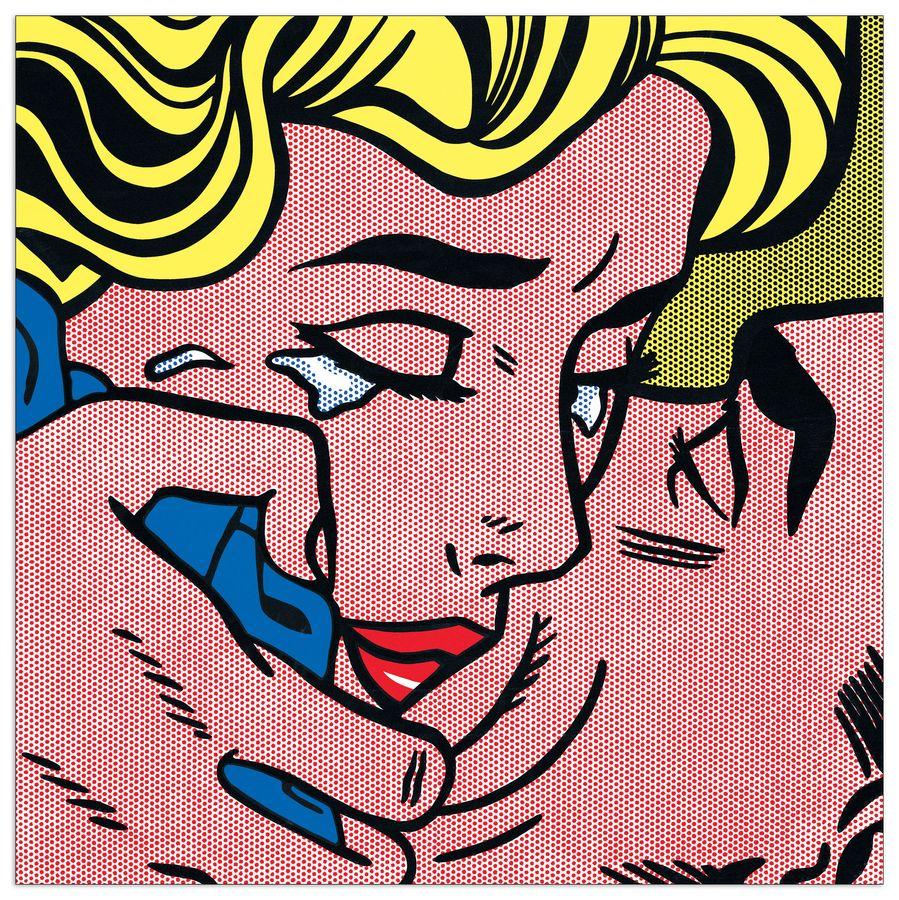 artopweb Lichtenstein - Kiss Decorative MDF Panel (80x80cm)