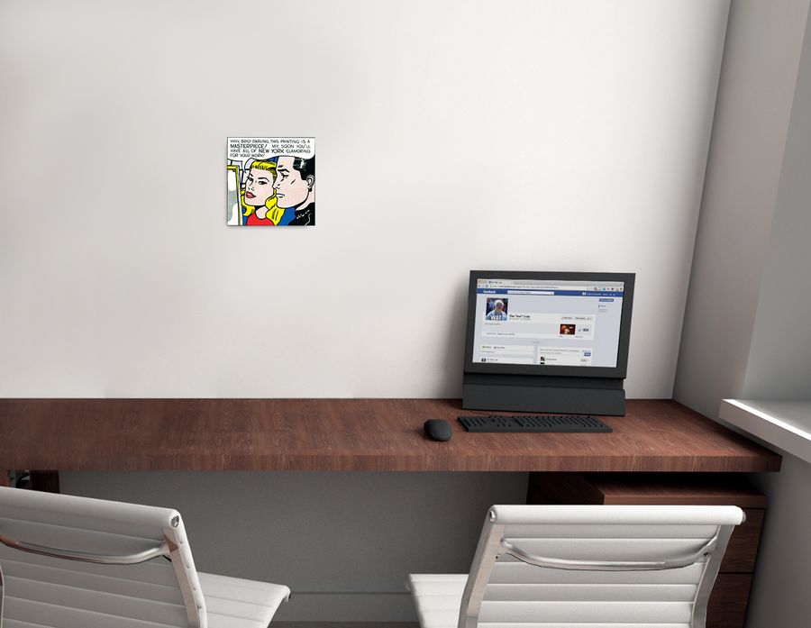 Artopweb Lichtenstein - Masterpiece 1962 Decorative MDF Panel (23x23cm)