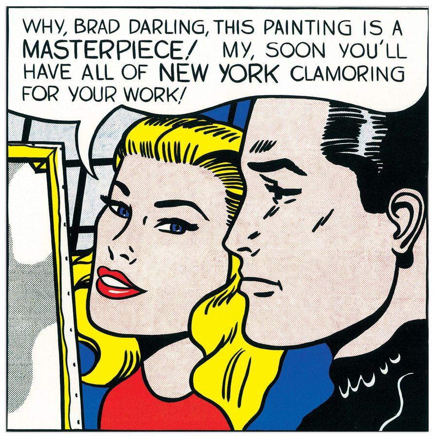 artopweb Lichtenstein - Masterpiece 1962 Decorative MDF Panel (23x23cm)