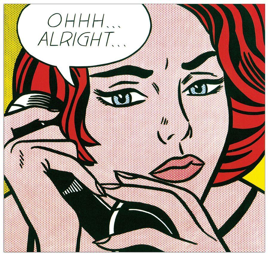 artopweb Lichtenstein - Ohhh Alright 1964 Decorative MDF Panel (95x70cm)