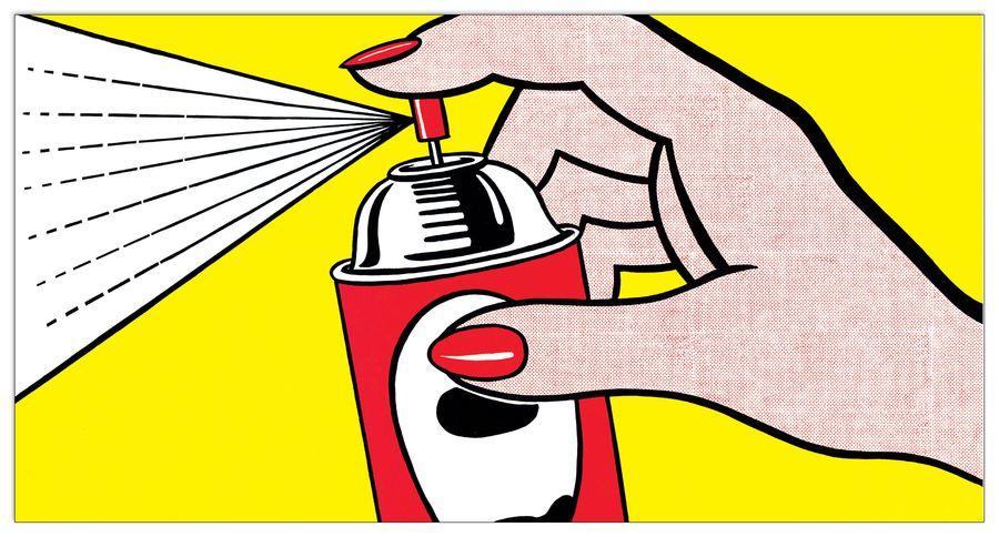 artopweb Lichtenstein - Spray 1962 Decorative MDF Panel (80x60cm)