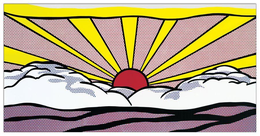 artopweb Lichtenstein - Sunrise Decorative MDF Panel (95x46cm)