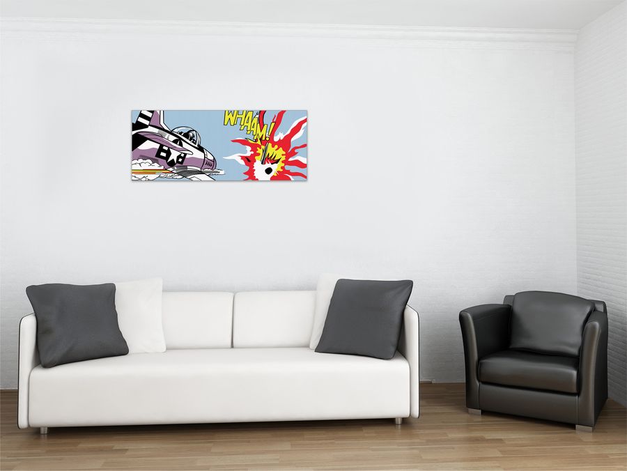 Artopweb Lichtenstein - Whaam 1963 Decorative MDF Panel (100x40cm)