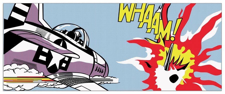 artopweb Lichtenstein - Whaam 1963 Decorative MDF Panel (100x40cm)