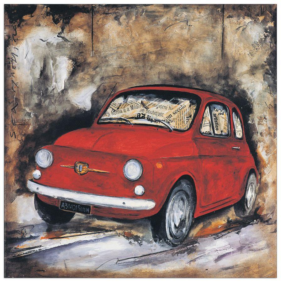artopweb Lombardino - Fiat 500 Decorative MDF Panel (70x70cm)