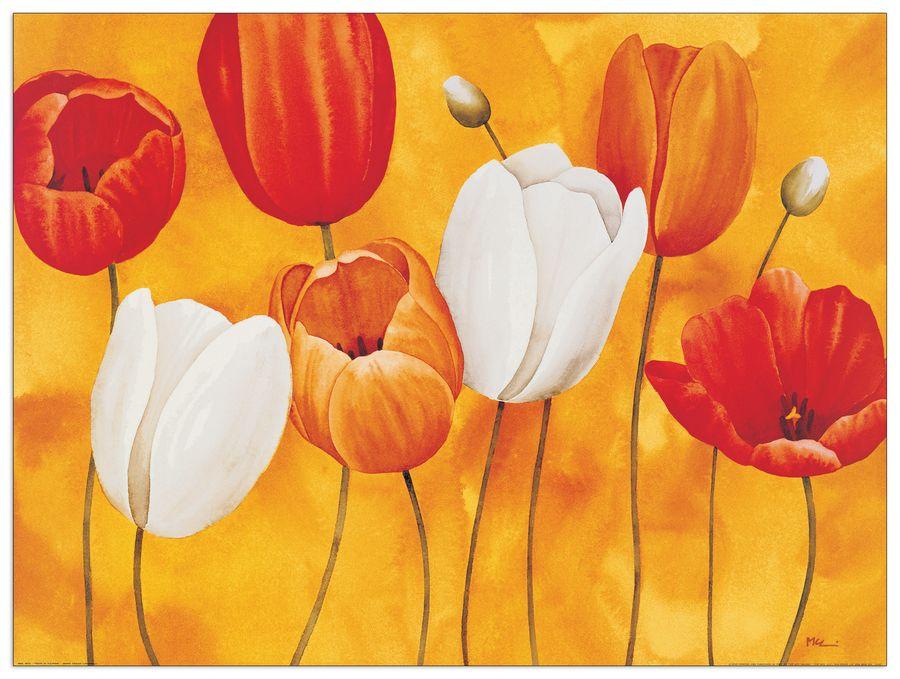 artopweb Luffarelli - Festa Di Tulipani Decorative MDF Panel (120x90cm)