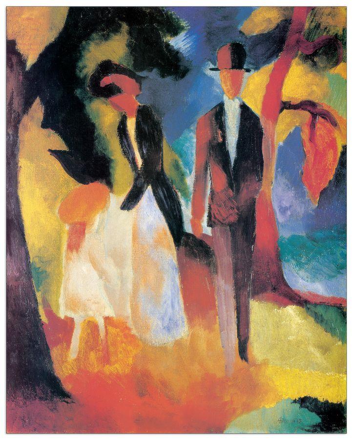 artopweb Macke - Leute Am Blaven See Decorative MDF Panel (80x100cm)