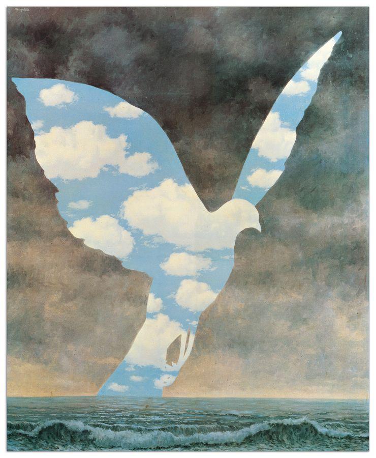 artopweb Magritte - La Grande Famille Decorative MDF Panel (64x78cm)