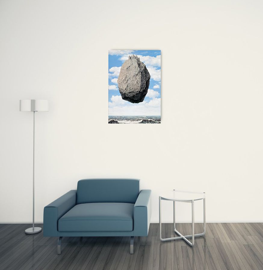 Artopweb Magritte - Les Chateaux Des Pyrenees Decorative MDF Panel (50x70cm)