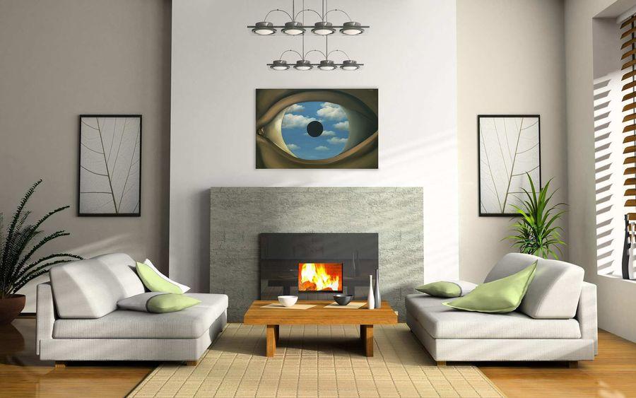 Artopweb Magritte - The False Mirror Decorative MDF Panel (80x52cm)