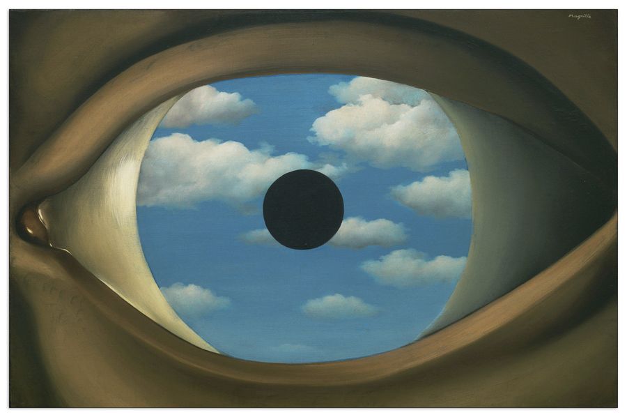 artopweb Magritte - The False Mirror Decorative MDF Panel (80x52cm)