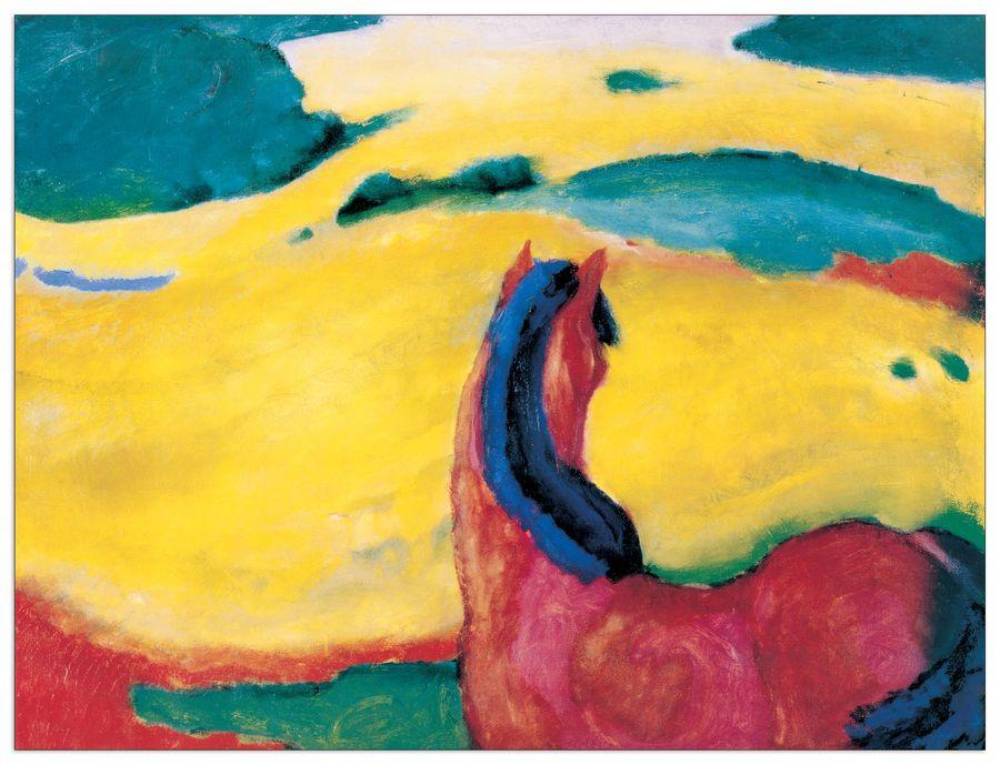 artopweb Marc - Pferd In Der Landschaft Decorative MDF Panel (100x76cm)