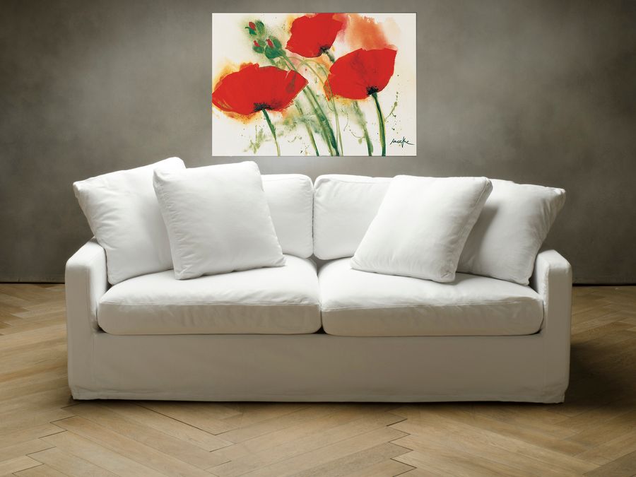 Artopweb Marthe - Coquelicots Au Vent I Decorative MDF Panel (100x70cm)