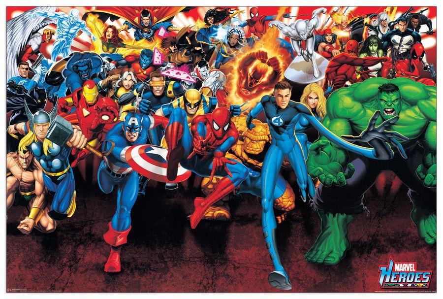 artopweb Marvel - Marvel Superheroes Decorative MDF Panel (90x60cm)