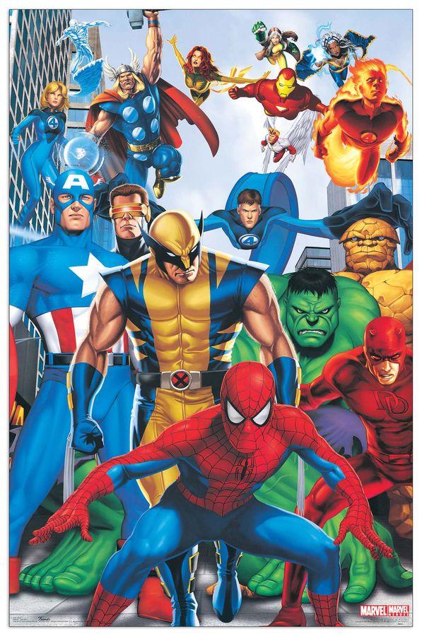 artopweb Marvel - Supereroi Decorative MDF Panel (56x86cm)