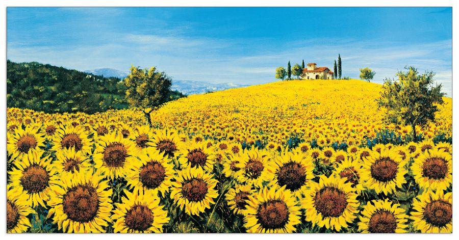 artopweb Marzari - Girasoli Sul Pendio Decorative MDF Panel (138x70cm)