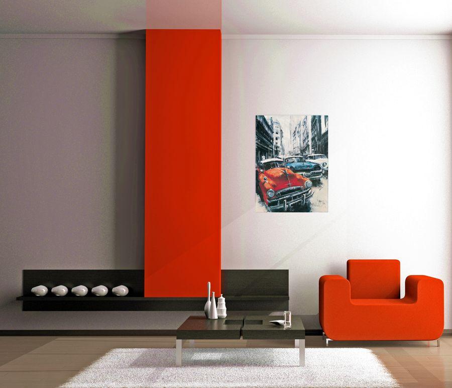 Artopweb Massa - Havana Vintage Classic Cars II Decorative MDF Panel (60x80cm)