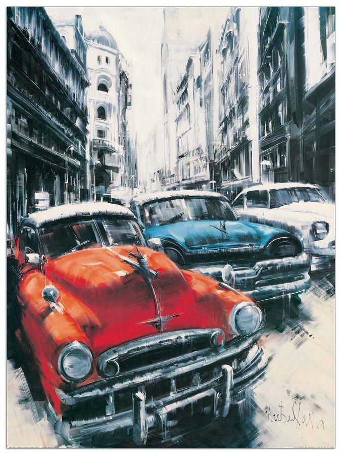 artopweb Massa - Havana Vintage Classic Cars II Decorative MDF Panel (60x80cm)