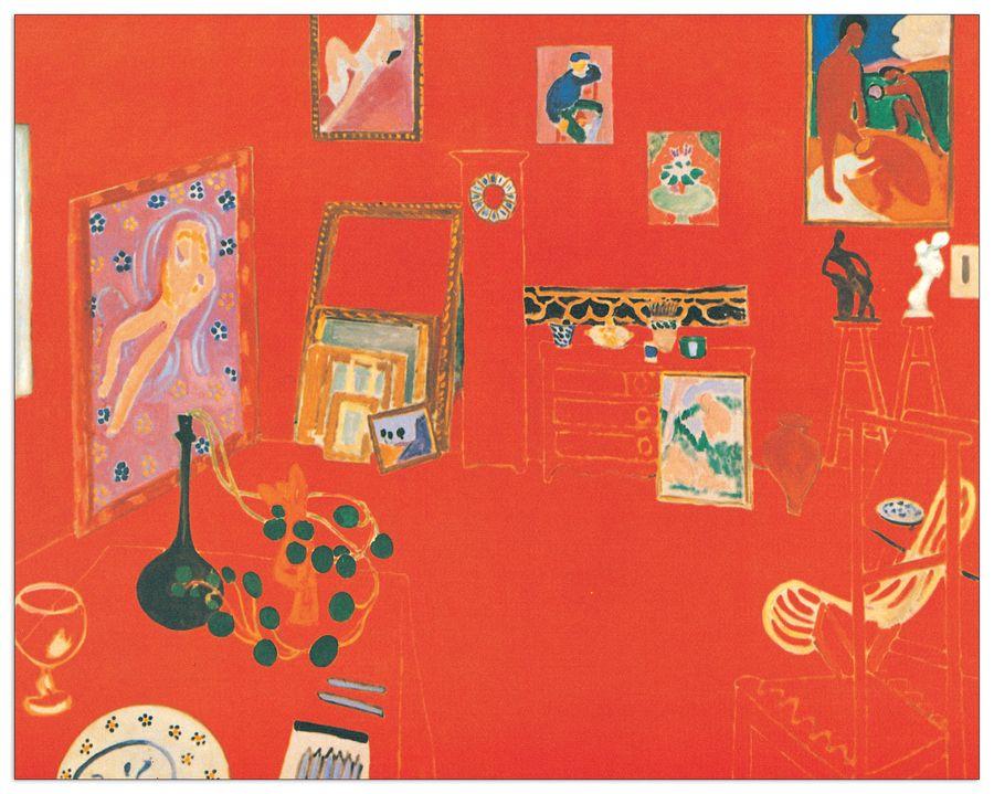 artopweb Matisse - Lo Studio Rosso Decorative MDF Panel (39x31cm)