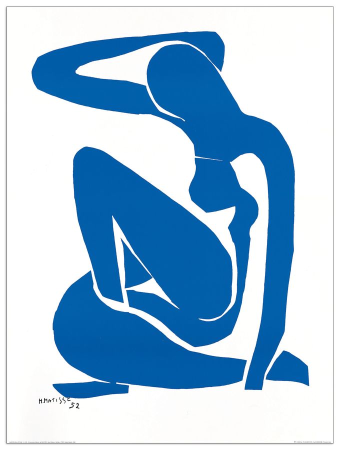 artopweb Matisse - Nu Blue I 1952 Decorative MDF Panel (60x80cm)
