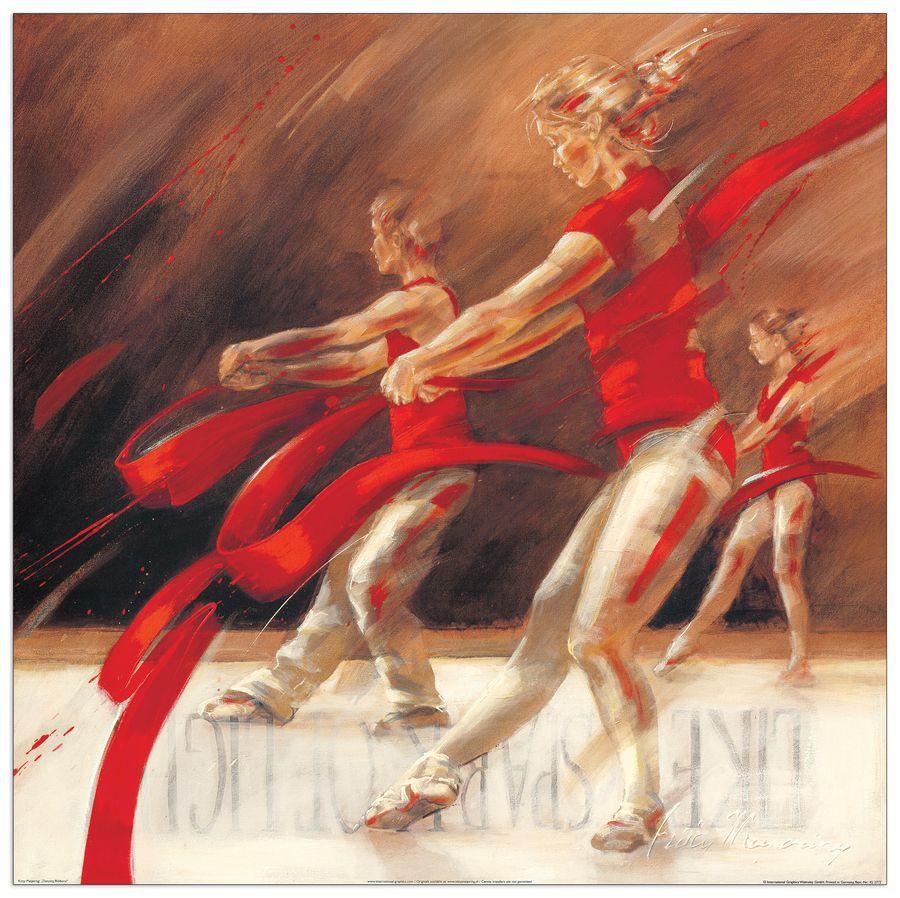 artopweb Meijering - Dancing Ribbons Decorative MDF Panel (70x70cm)