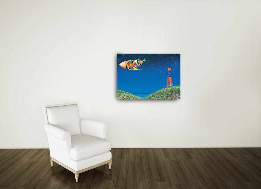 Artopweb Meloniski Da Villacidro - Pesce Aquilone Decorative MDF Panel (80x60cm)