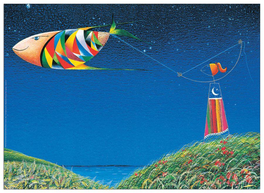 artopweb Meloniski Da Villacidro - Pesce Aquilone Decorative MDF Panel (80x60cm)