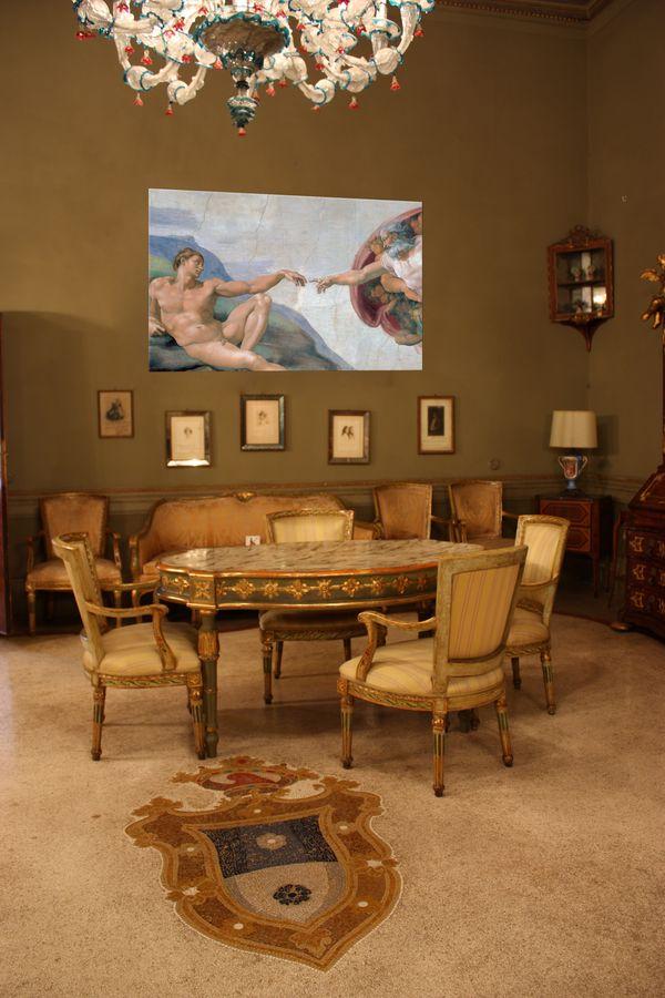 Artopweb Michelangelo - Creation Of Adam Decorative MDF Panel (100x62cm)