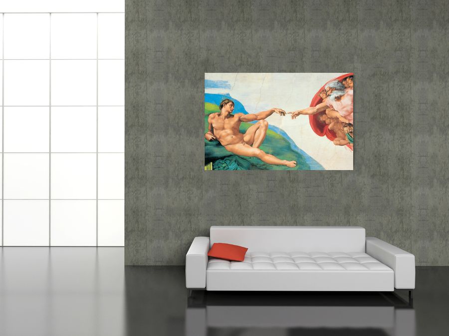 Artopweb Michelangelo - The Creation Of Adam Decorative MDF Panel (175x115cm)