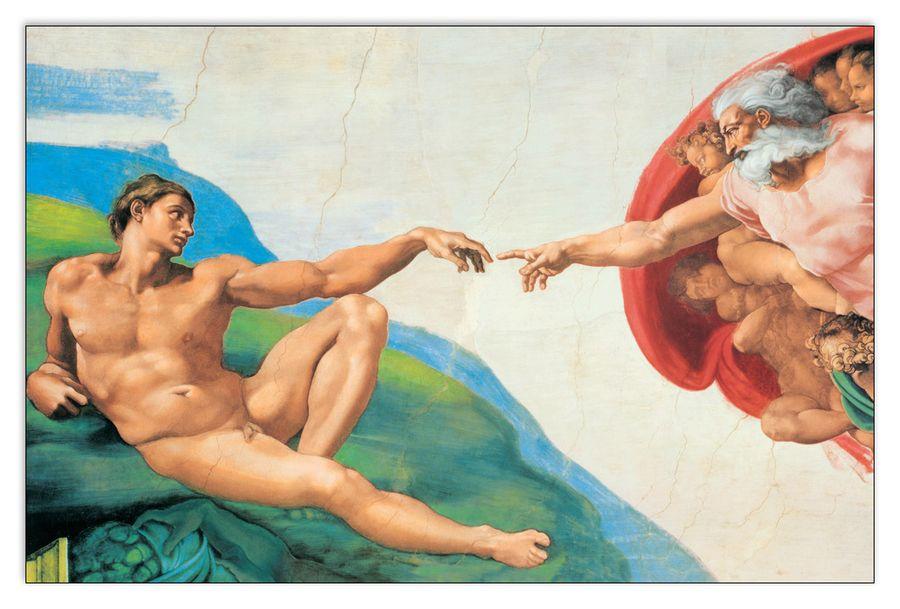 artopweb Michelangelo - The Creation Of Adam Decorative MDF Panel (175x115cm)