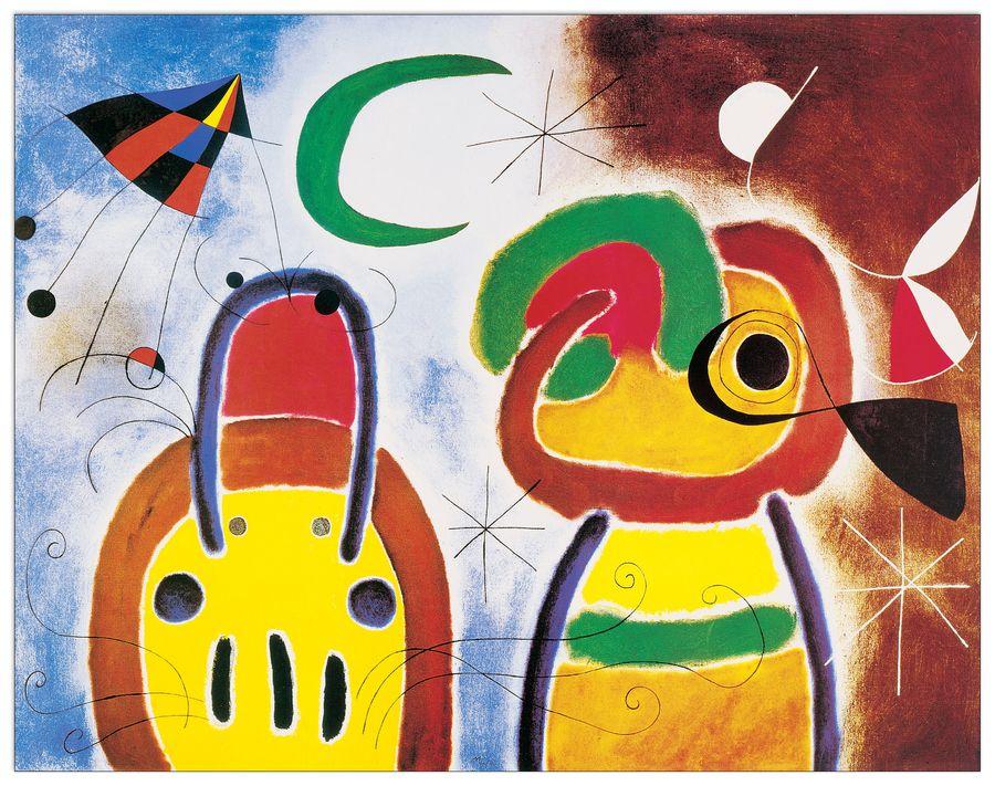 artopweb MirÒ - L'Oiseau Au Plumage Deploy Decorative MDF Panel (100x70cm)