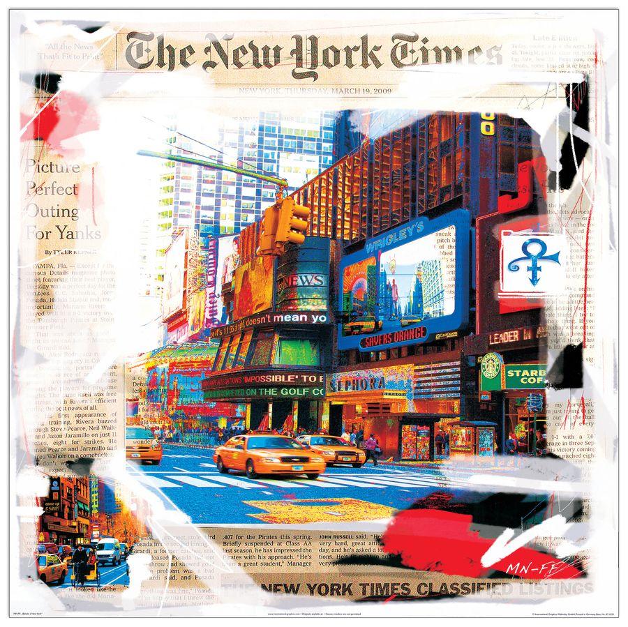 artopweb Mn.ff - Balade A New York Decorative MDF Panel (70x70cm)