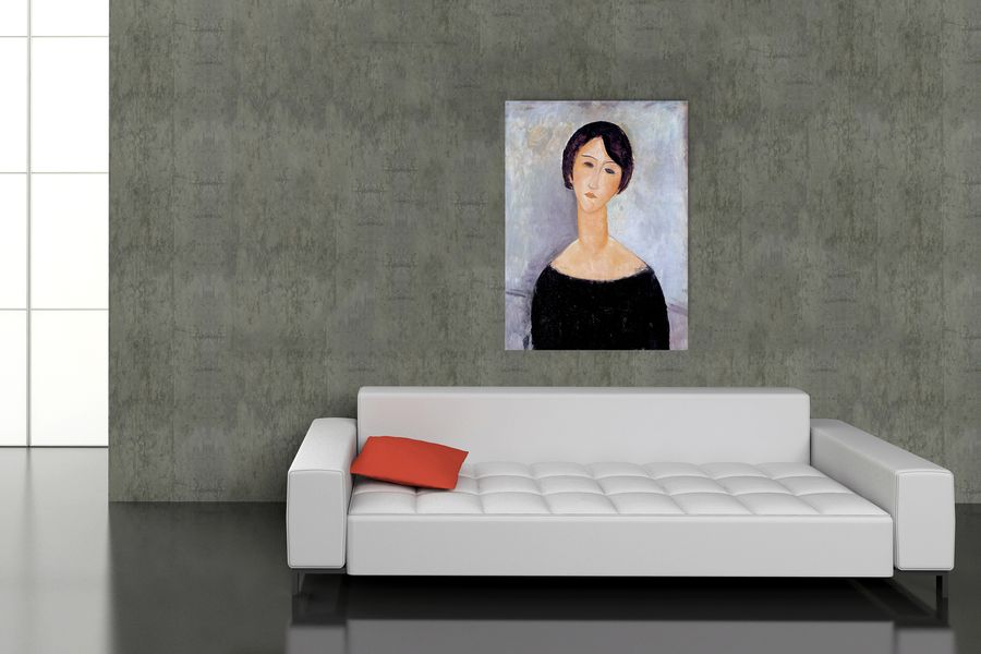 Artopweb Modigliani - Woman In Black Decorative MDF Panel (103x140cm)