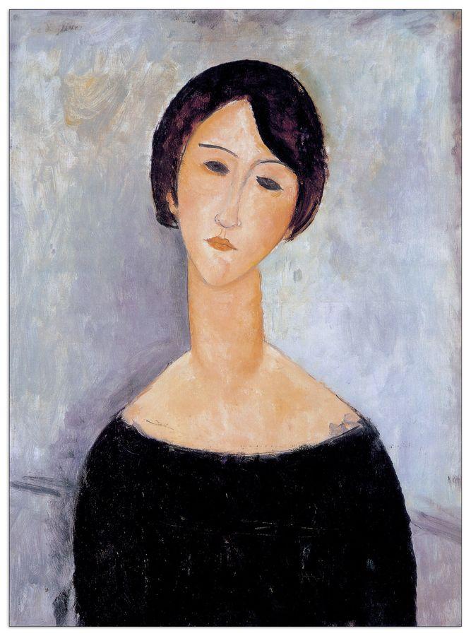 artopweb Modigliani - Woman In Black Decorative MDF Panel (103x140cm)