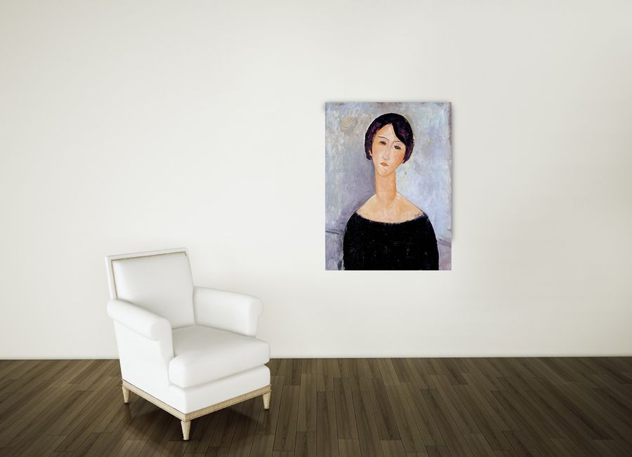 Artopweb Modigliani - Woman In Black Decorative MDF Panel (60x80cm)