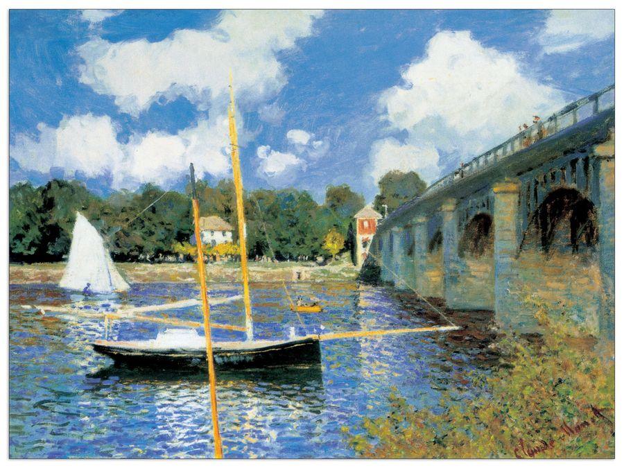 artopweb Monet - Bridge At Argenteuil Decorative MDF Panel (100x74cm)