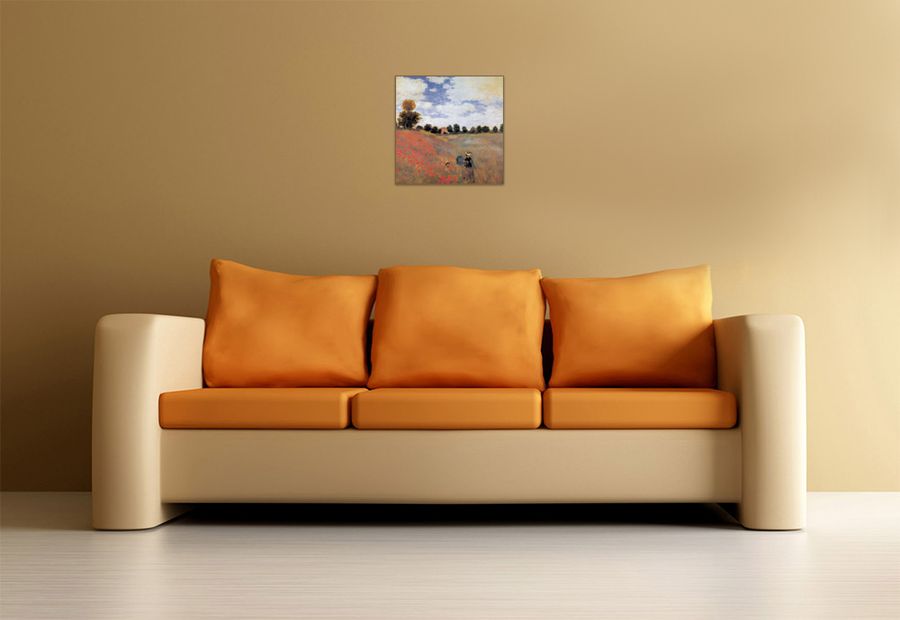Artopweb Monet - Campo Di Papaveri Detail Decorative MDF Panel (30x30cm)